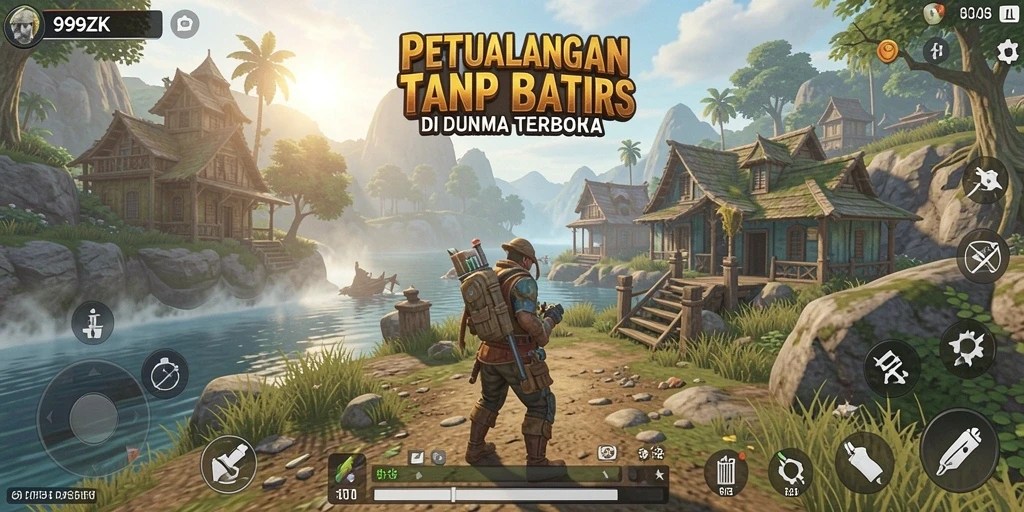 Gameplay seru 999ZK di dunia terbuka yang luas.
