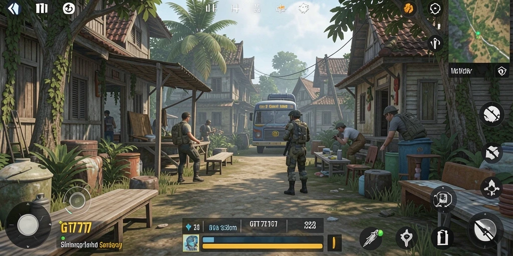 Tampilan gameplay GT777 yang menonjolkan simulasi kehidupan yang mendalam.