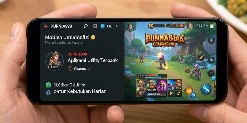 Tampilan utama KURNIA898 dengan fitur-fitur Utility yang bermanfaat.