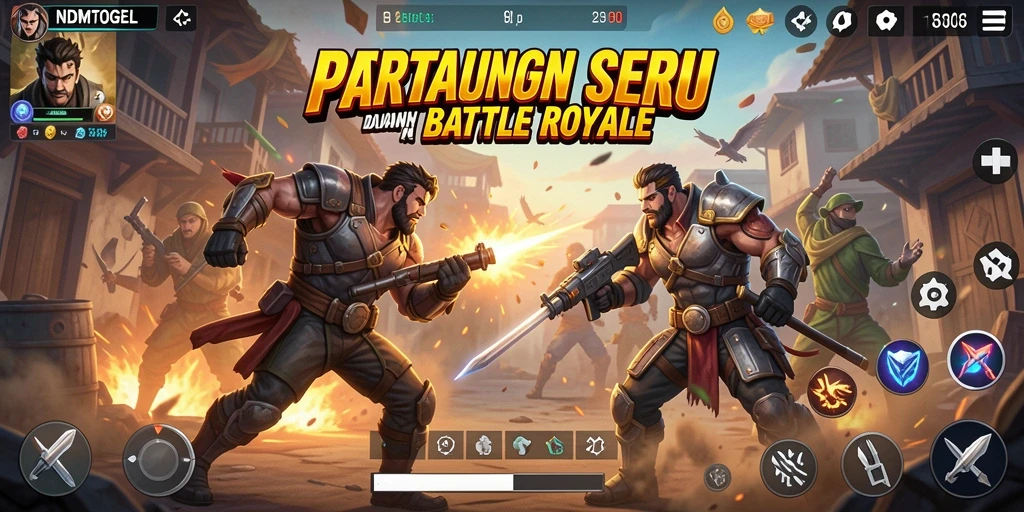 Tampilan seru gameplay NDMTOGEL dalam pertarungan Battle Royale.