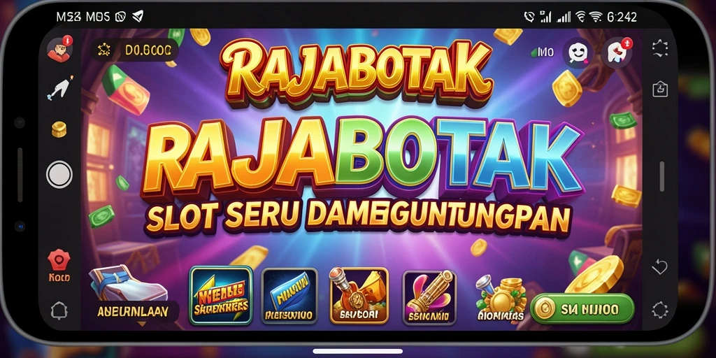 Tampilan gameplay menarik dalam RAJABOTAK yang penuh warna.
