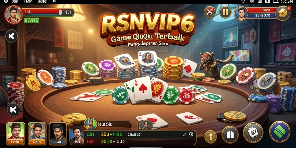 Screenshot utama RSNVIP6 yang menunjukkan gameplay seru QiuQiu.