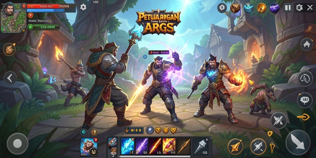 Screenshot V89 menampilkan aksi pertarungan yang seru dalam gameplay ARPG.